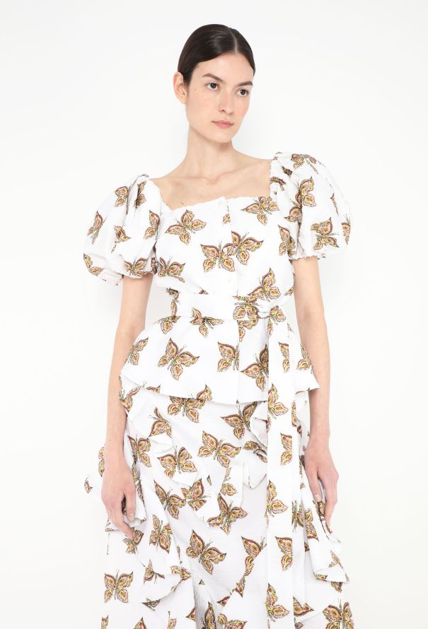 Rodarte F/W 2019 Ruffled Butterfly Ensemble - 4