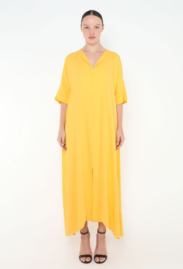 Hermès V-Neck Crêpe Kaftan - 1