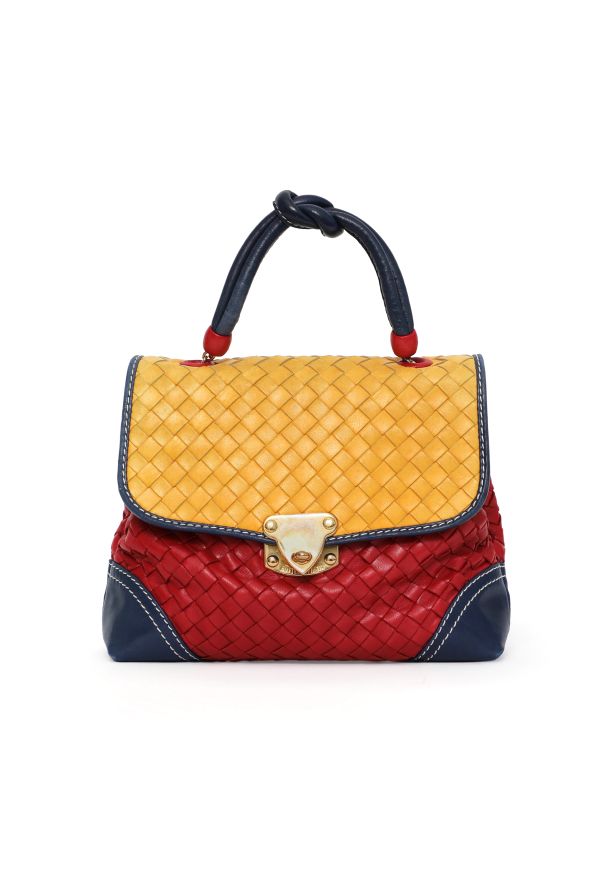 Bottega Veneta Vintage Tricolor Intrecciato Crossbody Bag - 2