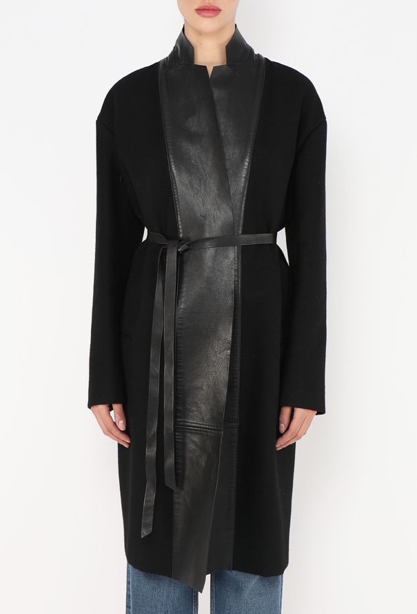 Céline Pre-Fall 2012 Leather Trim Coat - 4