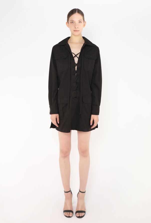 Saint Laurent 2019 Lace-up Saharan Tunic - 3
