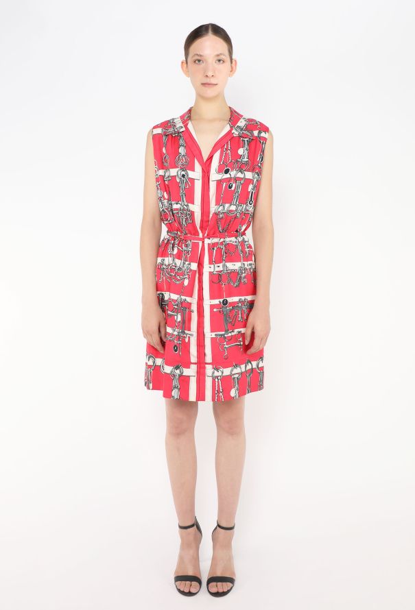 Hermès Vintage Silk Horsebit Dress - 1