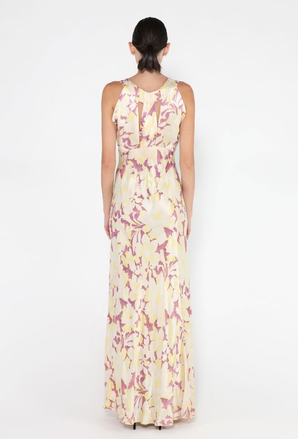 Floral Silk Bias Evening Gown, 1930s - 4