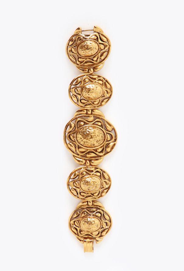 Saint Laurent Vintage Embossed Medallion Bracelet - 1