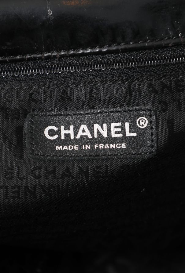 Chanel Black Patent Vinyl Coco Cabas XL Bag - 12