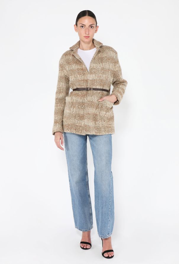 Loro Piana Phillip Wool Tweed Belted Coat, 2024 - 3