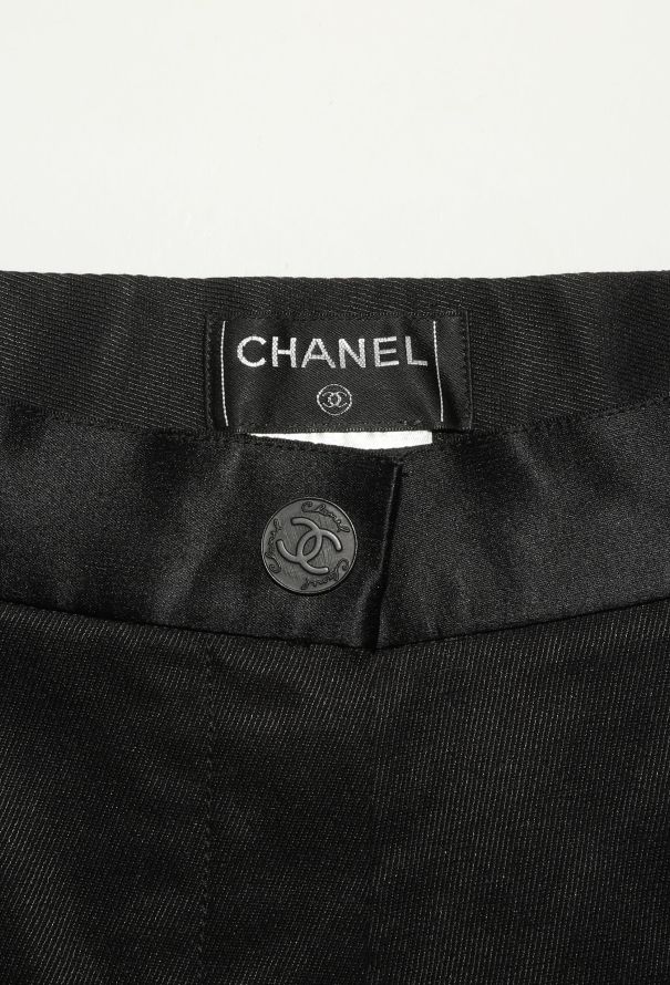 Chanel F/W 2005 Iridescent Satin Bow Jeans - 6 Chanel F/W 2005 Iridescent Satin Bow Jeans - 6