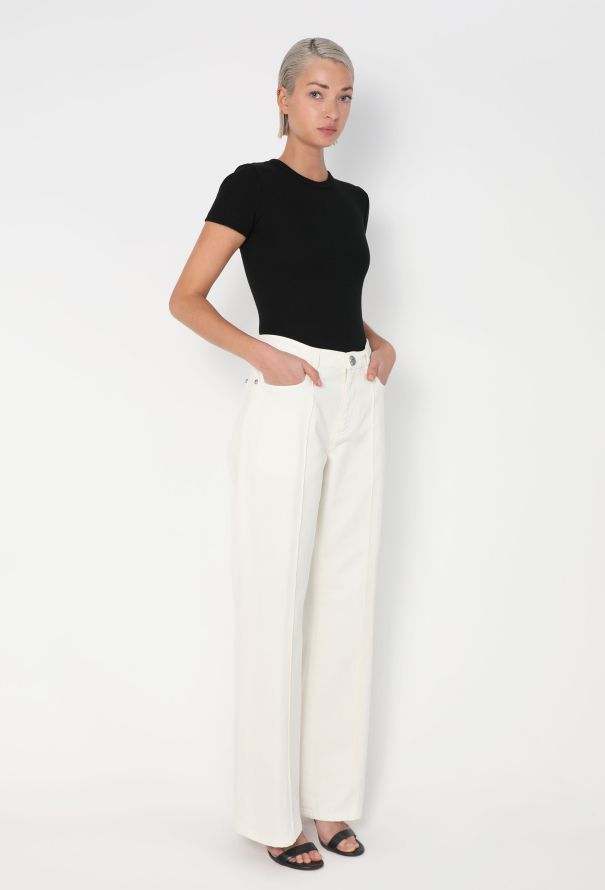 Chanel Straight-Leg 'CC' Denim Trousers - 4