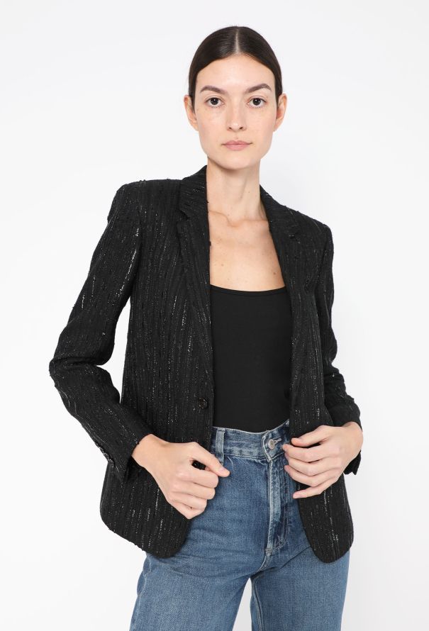 Saint Laurent 2018 Sequin Embroidered Blazer - 2