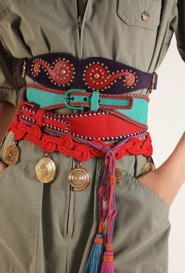 Saint Laurent Braided Trim  Canvas Belt, 1977 - 3