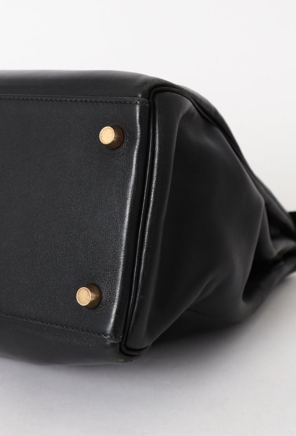 Hermès Vintage Black Swift Kelly Retourné 35 - 12