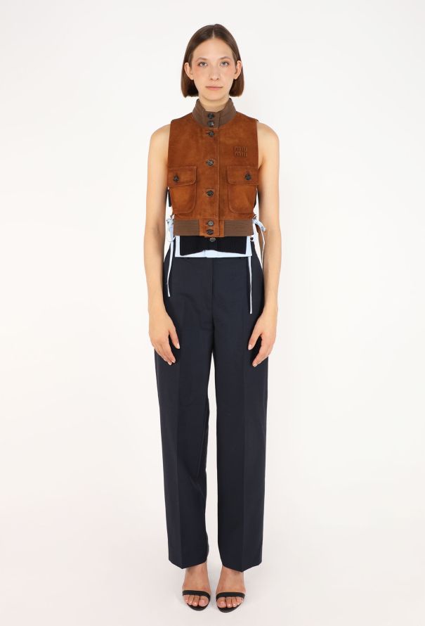 Miu Miu Suede Bomber Vest, S/S 2026 - 5