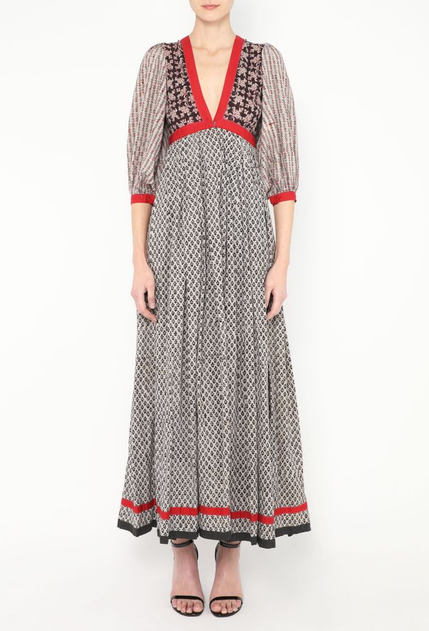 World Treasures Vintage Block Print Floral Dress - 2