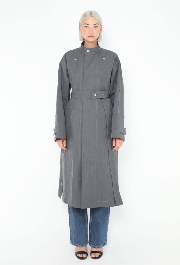 Bottega Veneta 2024 Belted Gabardine Trench - 1