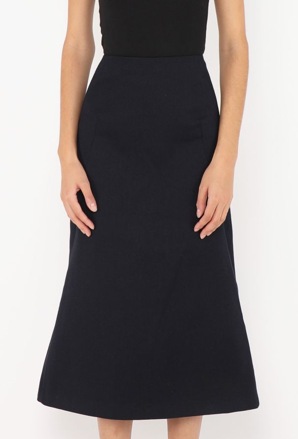 Dries Van Noten 2024 Navy Twill Trumpet Skirt - 2 Dries Van Noten 2024 Navy Twill Trumpet Skirt - 2