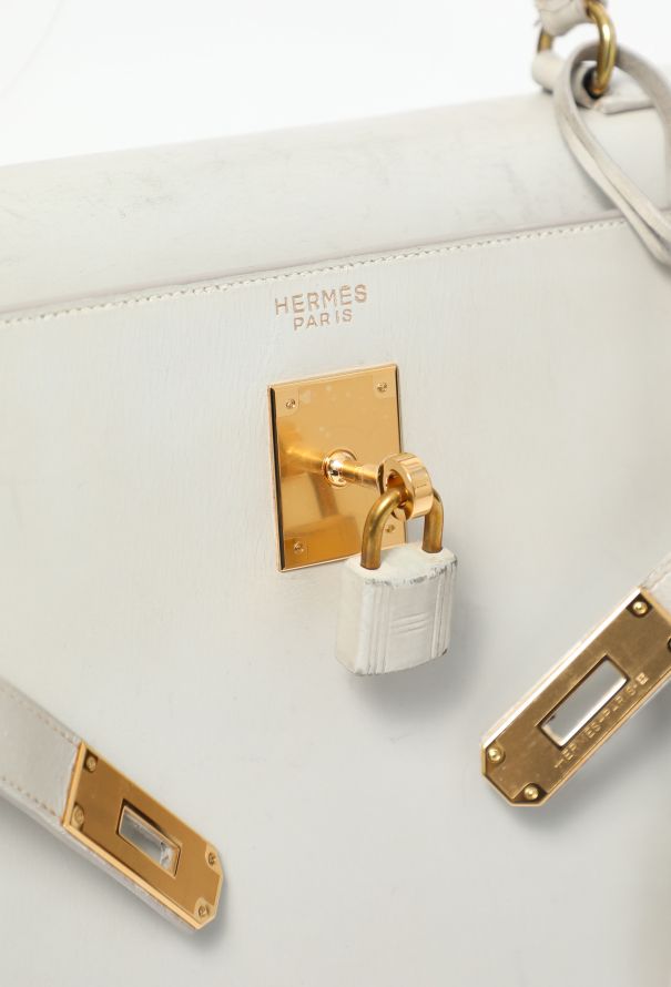 Hermès Rare '60s Light Grey Box Kelly Sellier 32 - 12