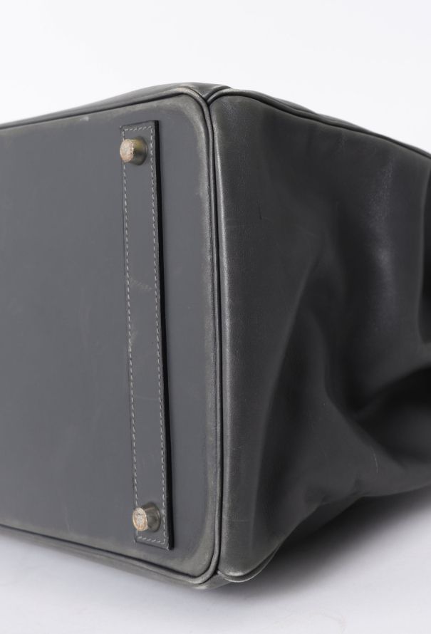 Hermès Dark Grey Box Birkin 40 - 9