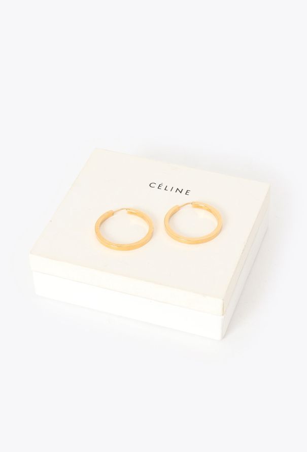 Céline Brass Hoop Earrings - 2