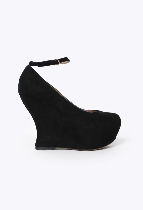 Saint Laurent F/W 2008 Suede Platform Wedges - 1