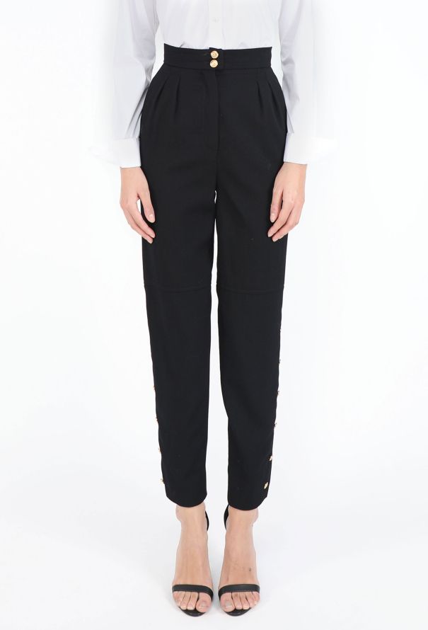 Chanel Vintage 'CC' Pleated Trousers - 3