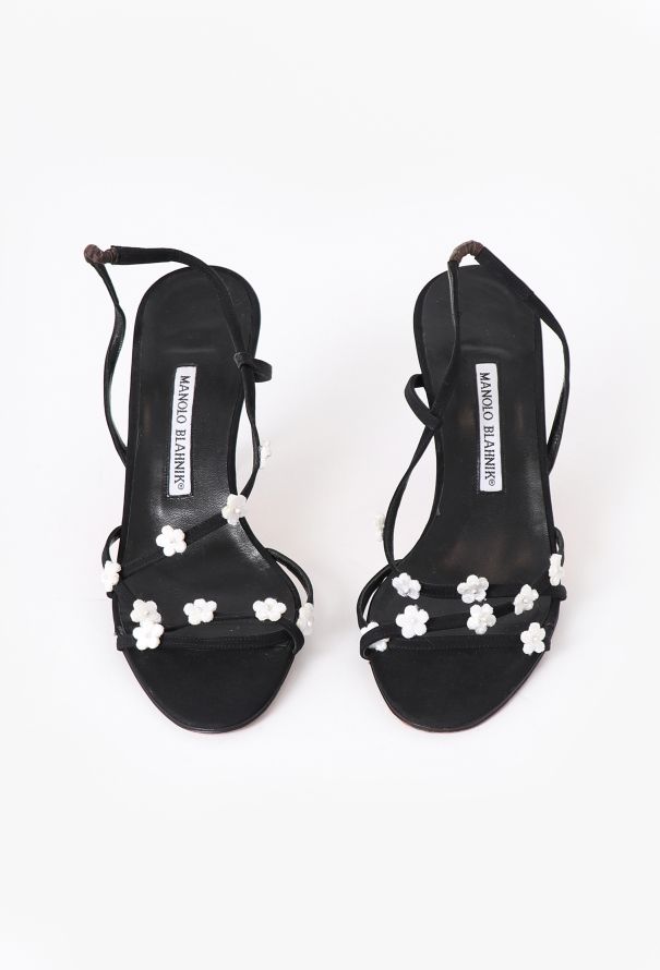 Manolo Blahnik Daisy Strap Slingback Sandals - 3