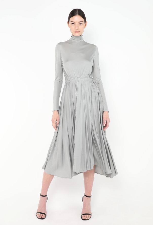 Valentino 2022 Silk Pleated Midi Dress - 1