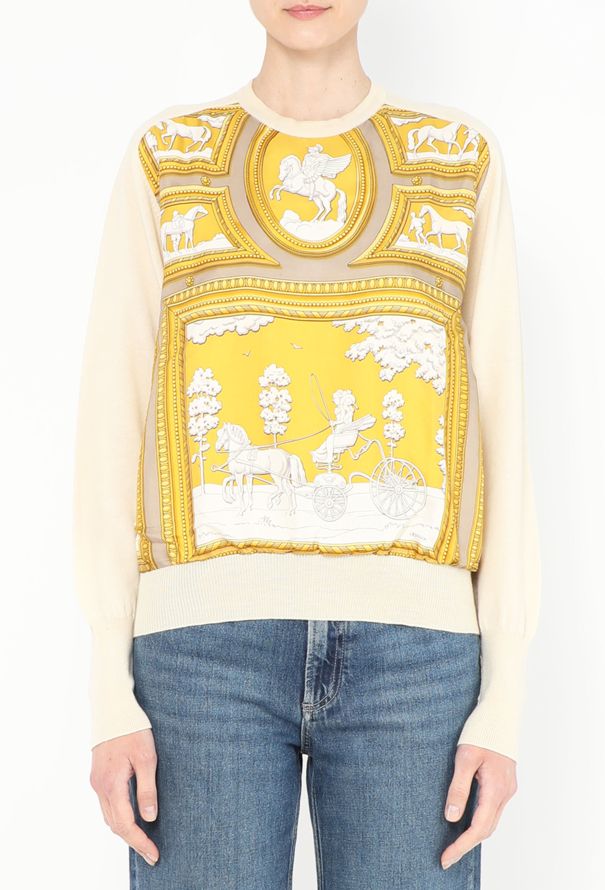 Hermès 1990 'Wedgwood' Printed Sweater - 1