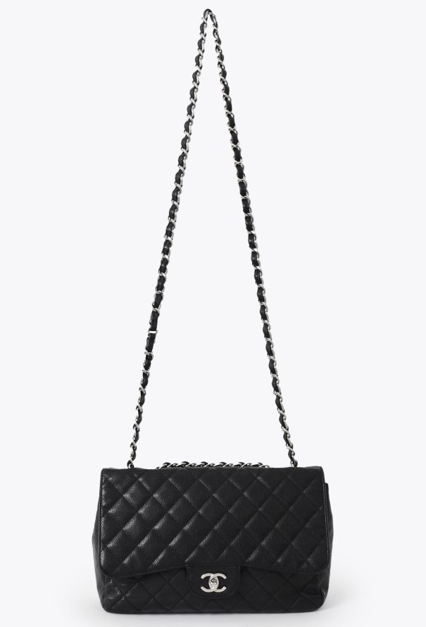 Chanel Black Caviar Jumbo Timeless Bag - 2