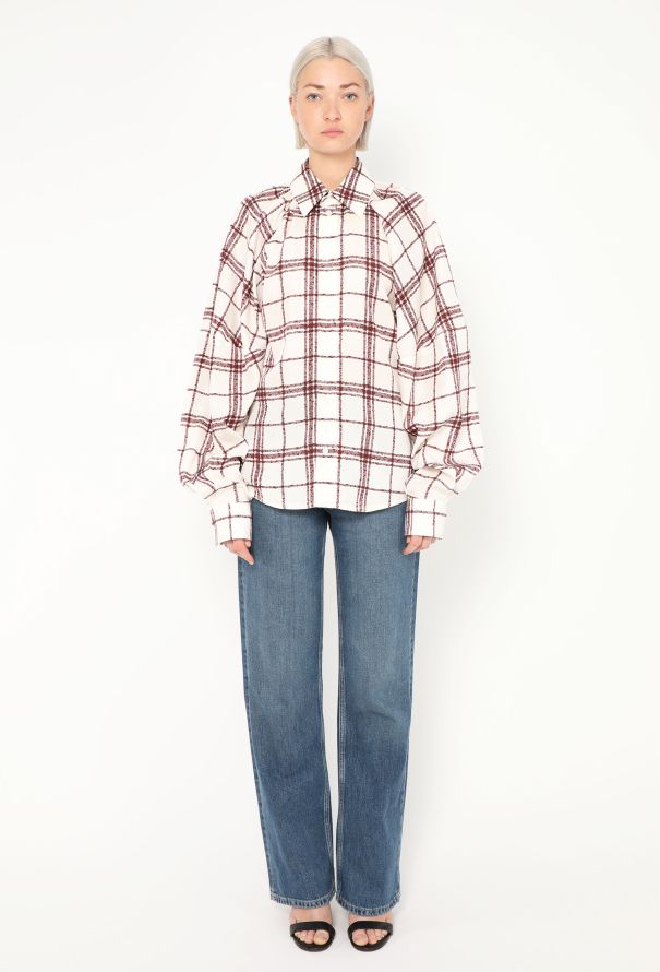 Bottega Veneta 2023 Plaid Silk Shirt - 2 Bottega Veneta 2023 Plaid Silk Shirt - 2