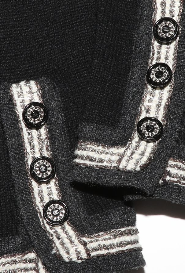 Chanel Cashmere Lamé Trim Cardigan - 7
