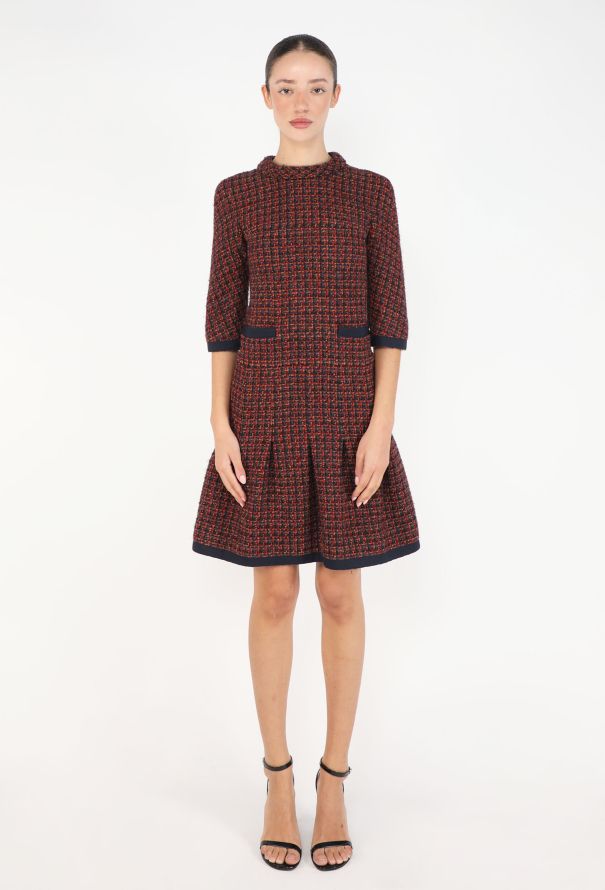 Chanel F/W 2015 Pleated Tweed Dress - 1
