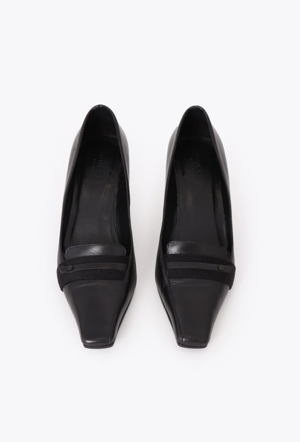 Gucci Late '90s Leather Loafer Pumps - 2