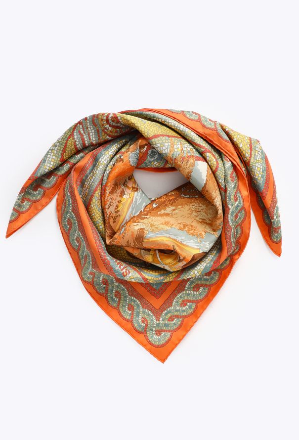 Hermès 1998 'Sous les Cedres' 90cm Silk Carré - 3