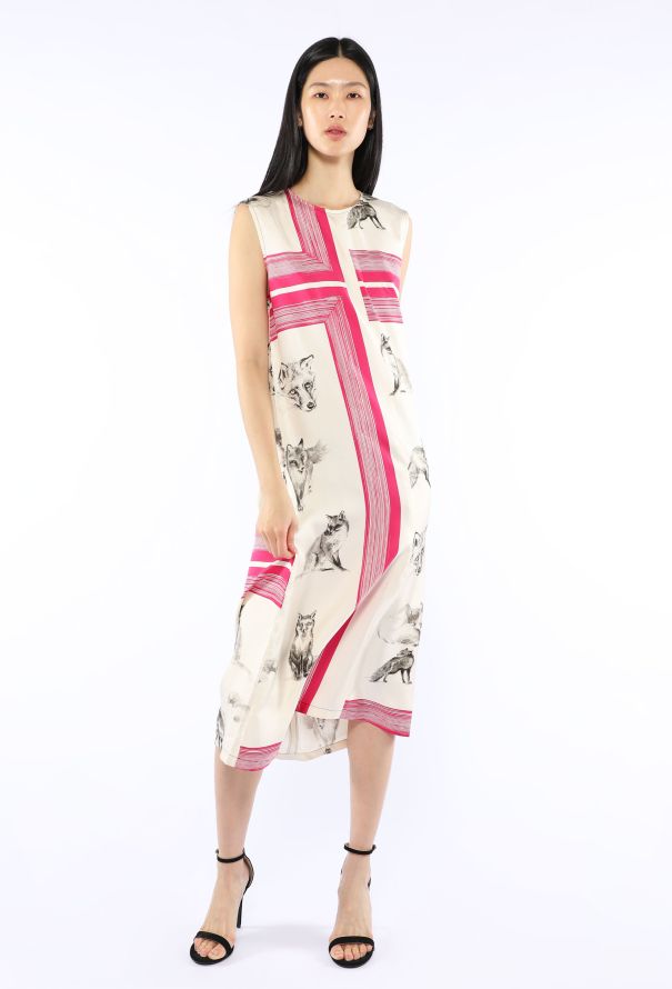 Céline Fox Print Silk Dress, 2015 - 3