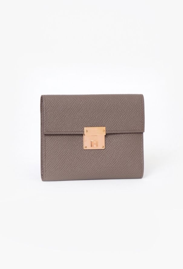 Hermès Etoupe Epsom Clic 10 Wallet - 2 Hermès Etoupe Epsom Clic 10 Wallet - 2