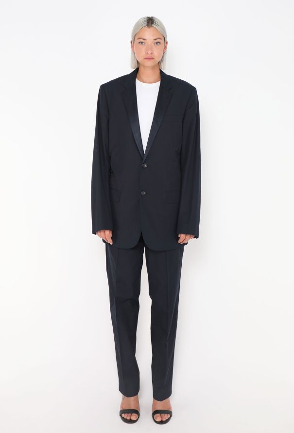 Helmut Lang Early 2000s Navy Smoking Suit - 3