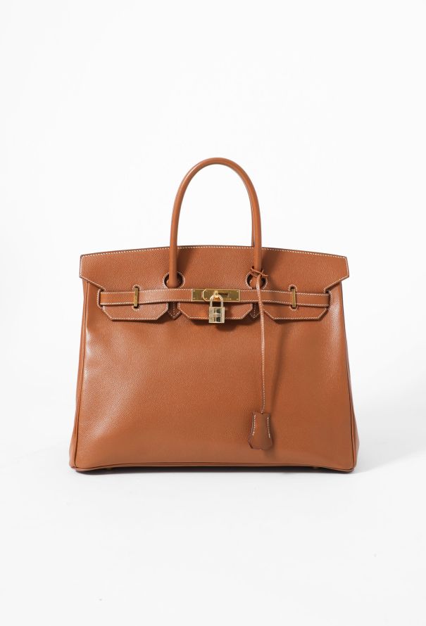 Hermès Gold Smooth Grain Calfskin Birkin 35 - 1