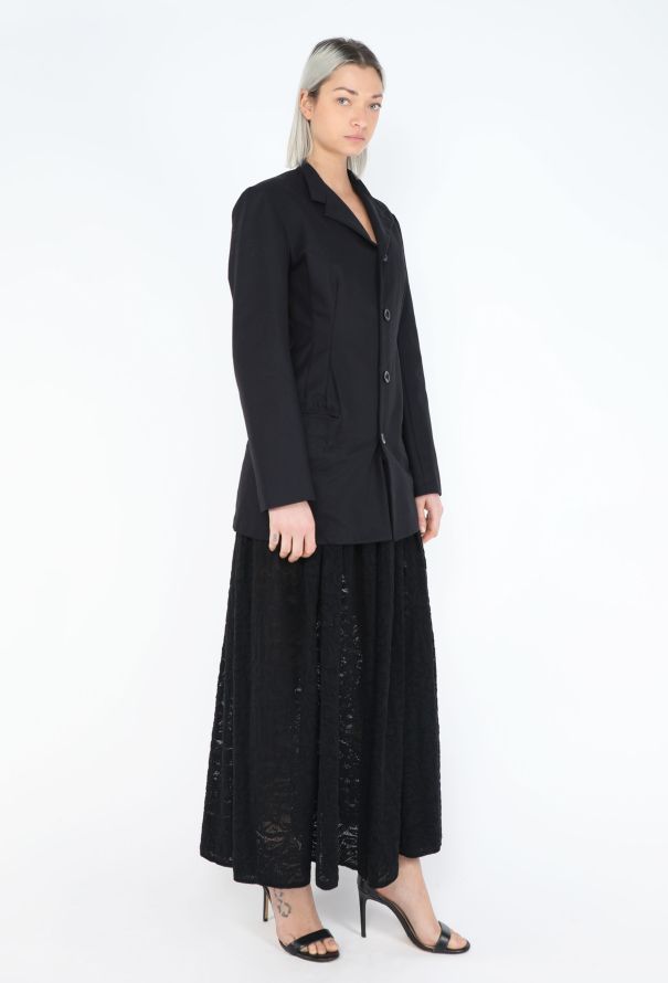 Yohji Yamamoto '90s Hybrid Crochet Blazer Dress - 3