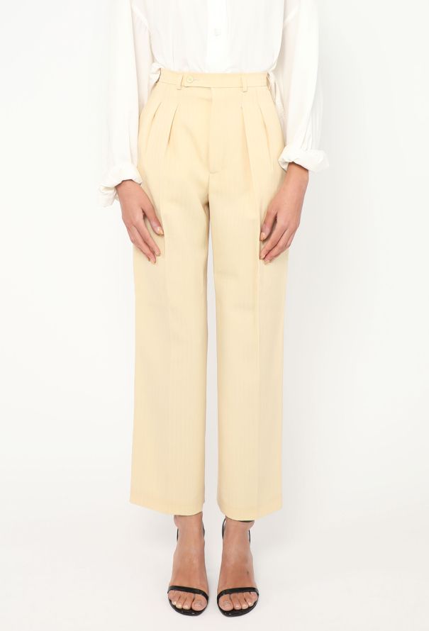 Saint Laurent '70s Pleated Twill Trousers - 3 Saint Laurent '70s Pleated Twill Trousers - 3