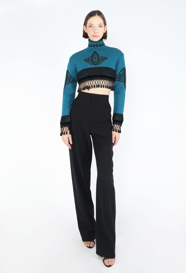 Jean Paul Gaultier Fall 1985 Cropped Intarsia Top - 2