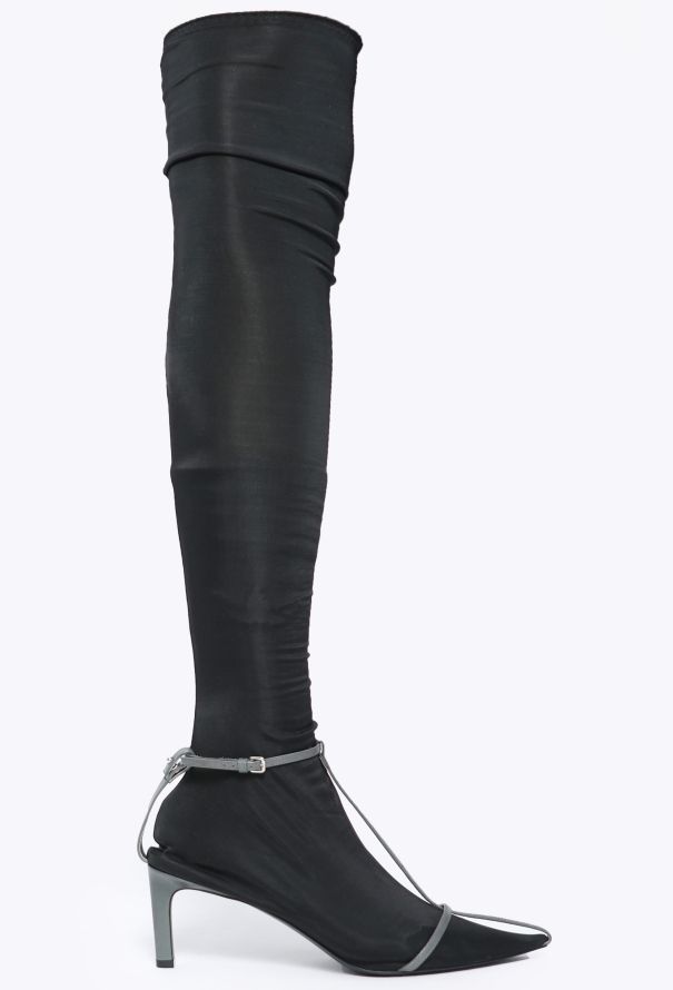 Jil Sander S/S 2024 Mesh & Leather Legging Boots - 1