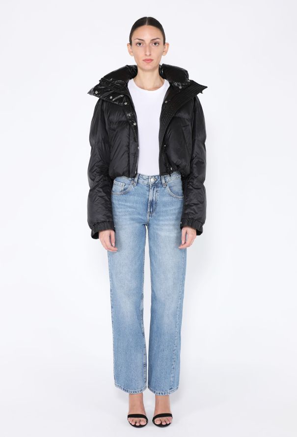 Sacai 2023 Hooded Cropped Puffer Coat - 1