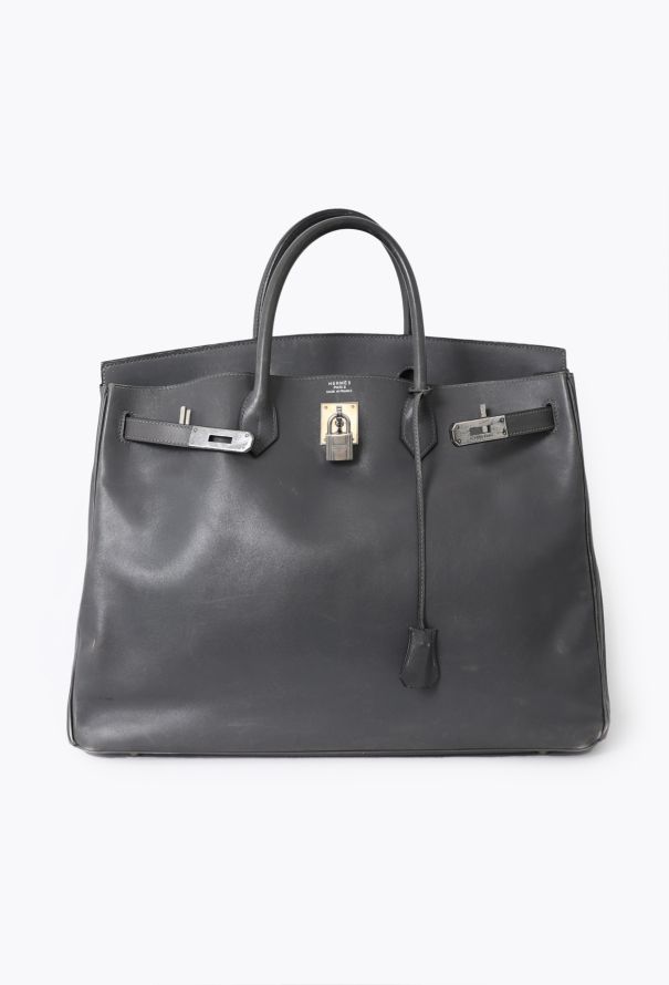 Dark Grey Box Birkin 40 - Hermès | Authentic & Vintage | ReSee