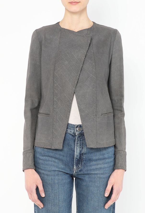 Chanel 2005 Quilted Iridescent Denim Jacket - 1