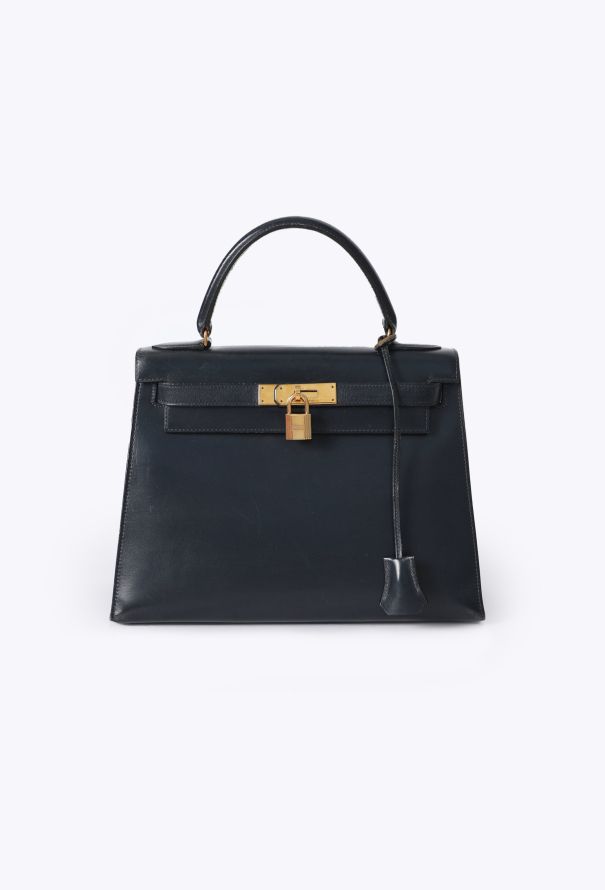 Hermès Vintage Navy Box Kelly Sellier 29 - 1