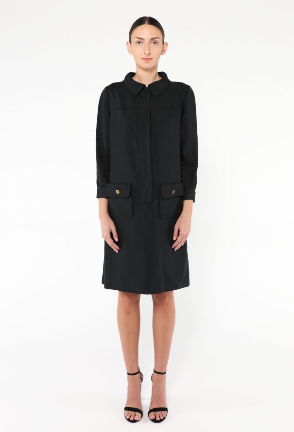 Saint Laurent Vintage Linen Shift Dress - 1