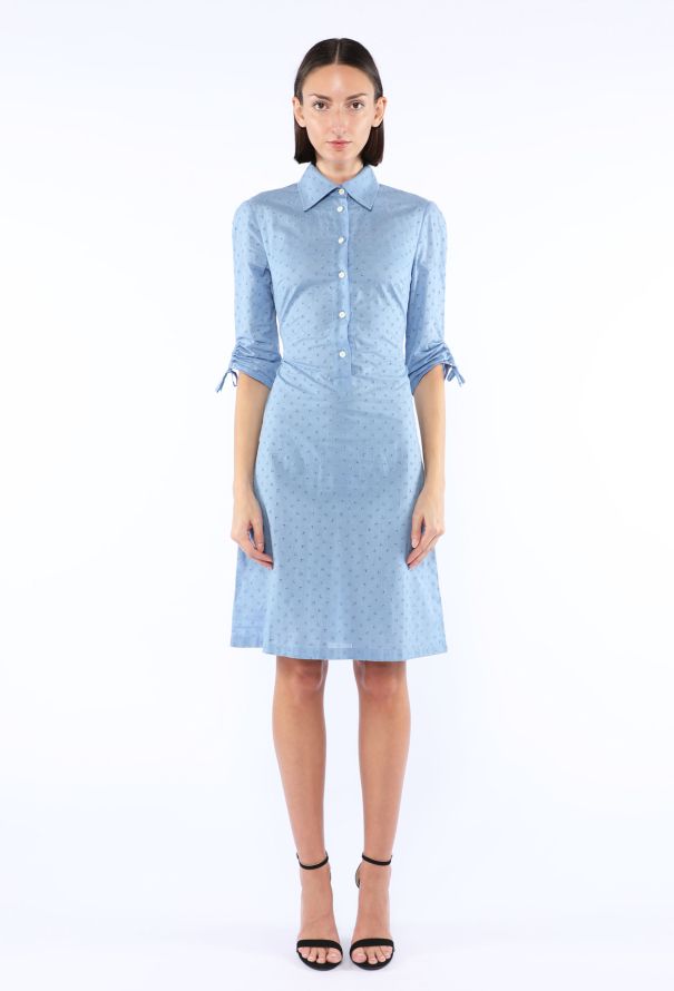 Prada Poplin Eyelet Shirt Dress, 2024 - 2