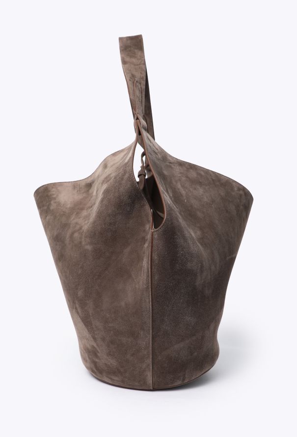 Khaite Lotus Medium Suede Tote Bag - 3 Khaite Lotus Medium Suede Tote Bag - 3