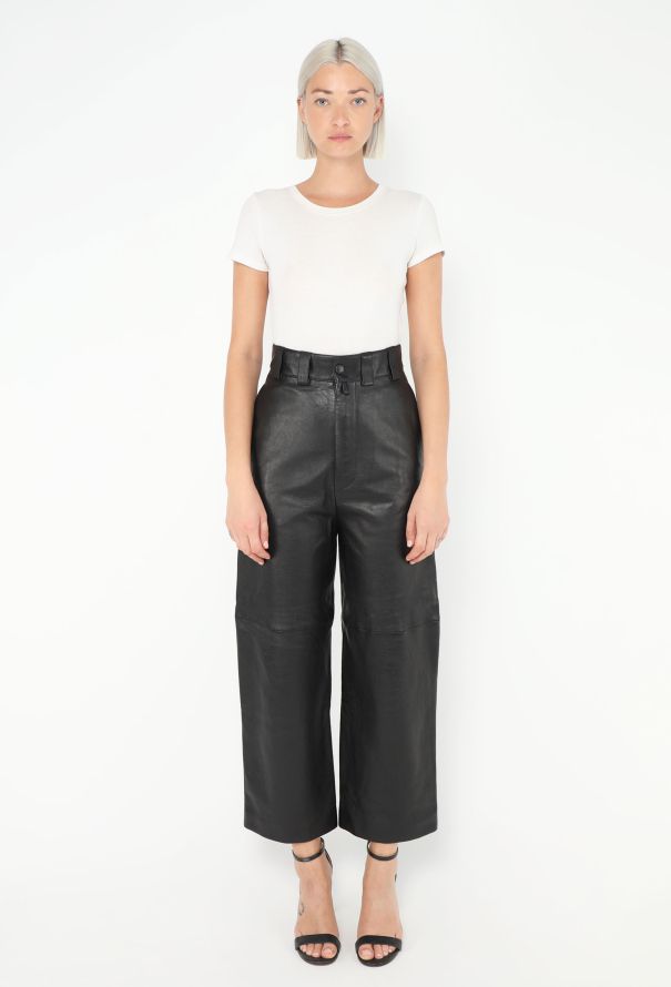 Balenciaga S/S 2022 Cropped Lambskin Pants - 1