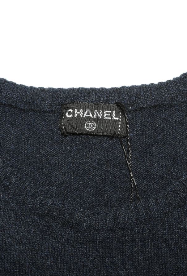 Chanel Cashmere Knit 'CC' Sweater - 5